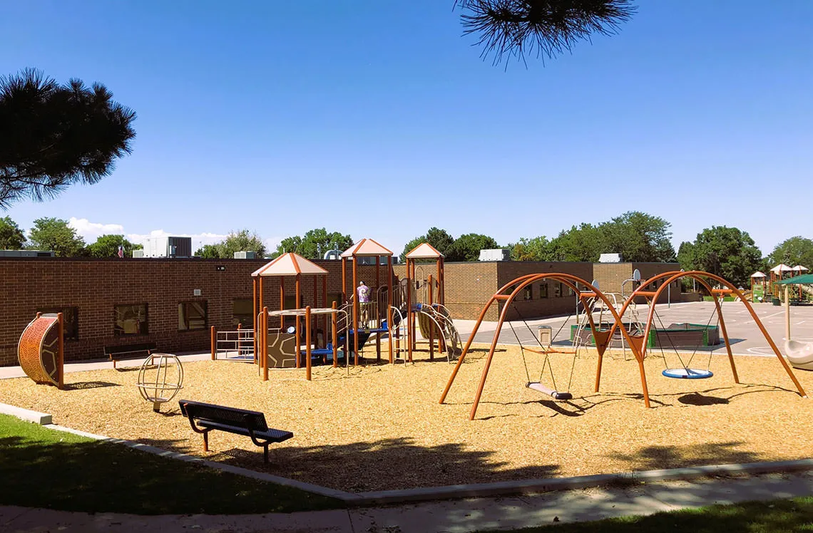 Full playground at Independence Elementary School